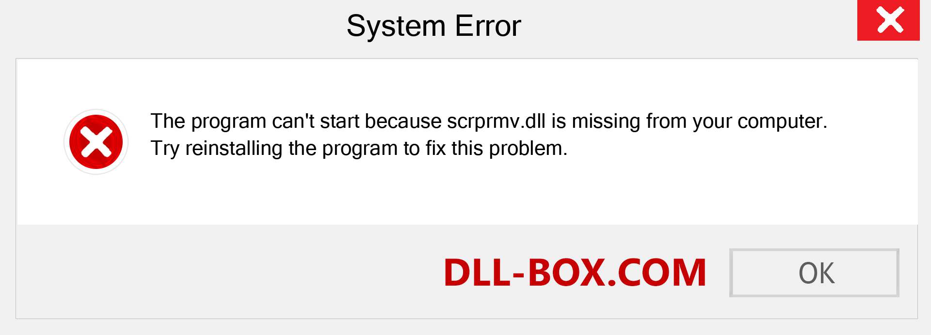  scrprmv.dll file is missing?. Download for Windows 7, 8, 10 - Fix  scrprmv dll Missing Error on Windows, photos, images